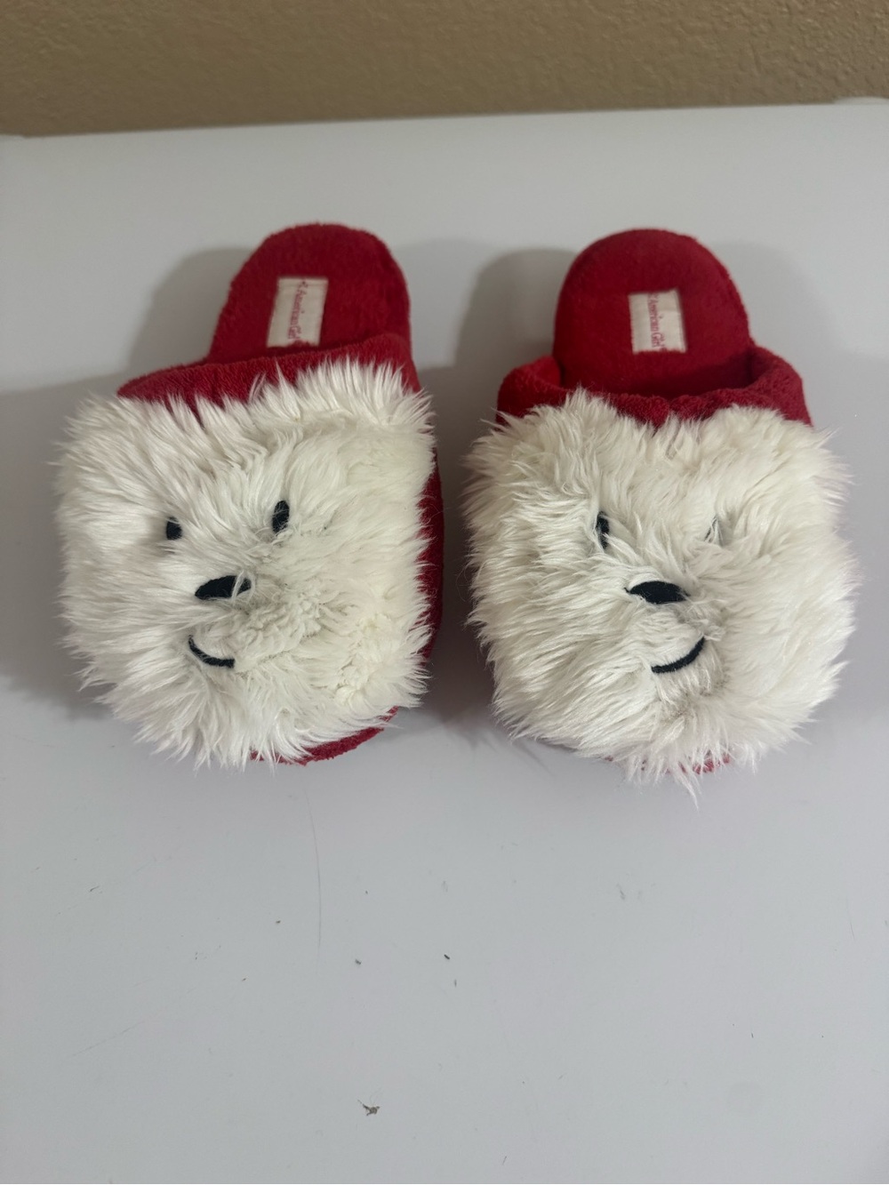 American Girl Coconut Puppy Slippers